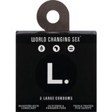 L. International World Changing Sex  3 Large Condoms, thumbnail image 1 of 1