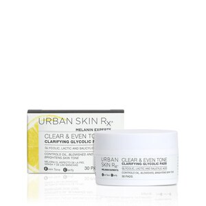 Urban Skin Rx Clear & Even Tone Clarifying Glycolic Pads, 30CT