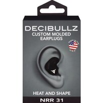 Decibullz Custom Molded Earplugs, Black