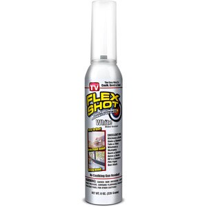 Flex Shot Thick Rubber Adhesive Sealant, 8 OZ, White