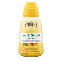 Zarbee's Naturals Cough Syrup* + Mucus, Natural Honey Lemon, 8 Oz.