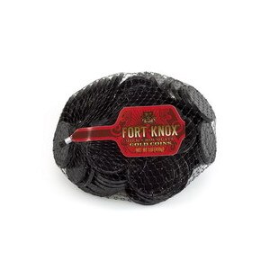 Fort Knox Milk Chocolate Coins Black Foil, 1.5 in., 16 OZ