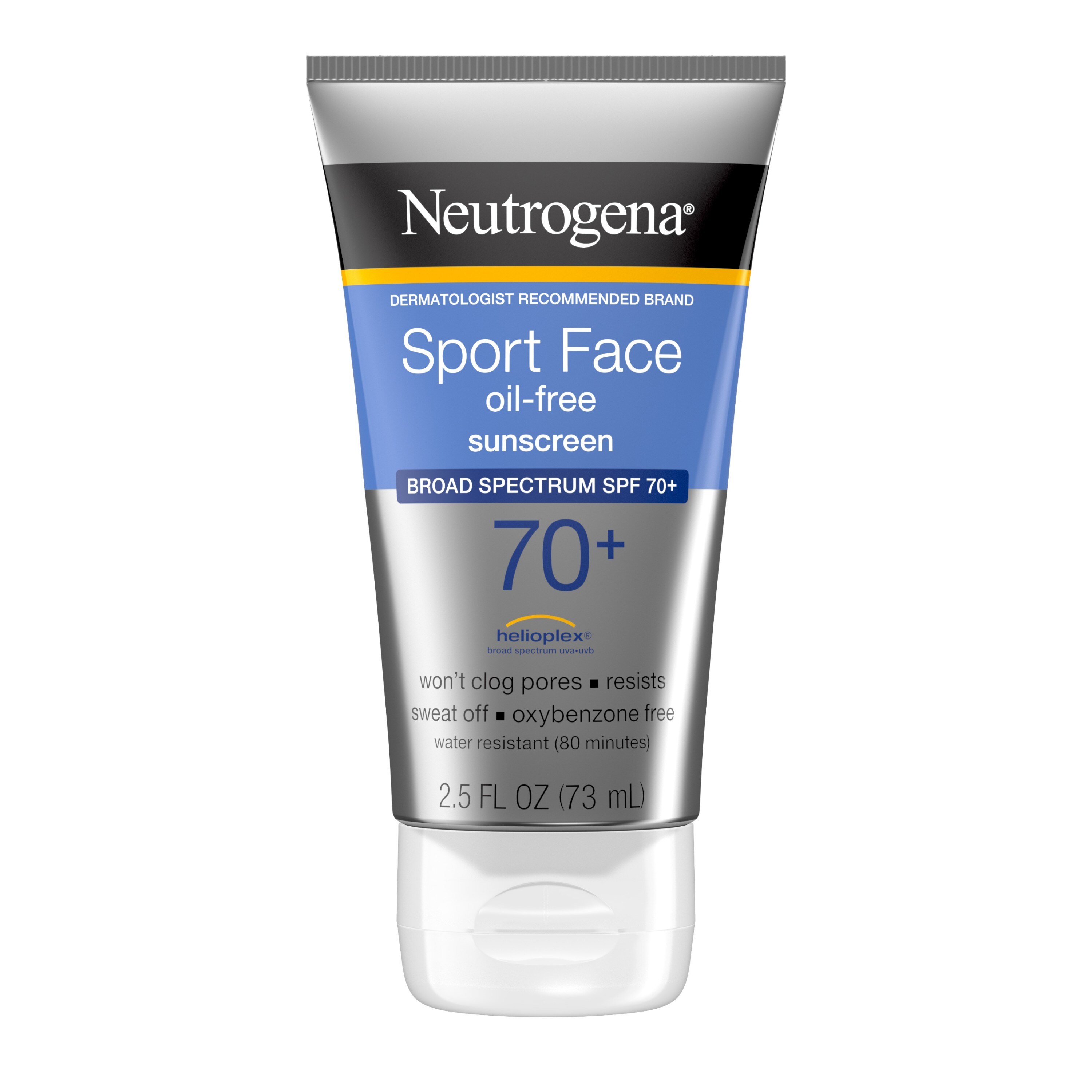 Neutrogena Sport Face Oil-Free Lotion Sunscreen SPF 70+, 2.5 OZ
