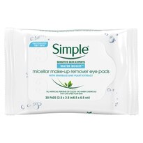 Simple Water Boost Eye Pads Micellar Make-up Remover, 30CT