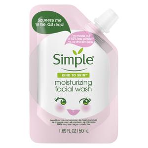 Simple Travel Size Moisturizing Facial Wash, 1.69 OZ