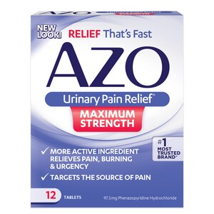 AZO Urinary Pain Relief, Maximum Strength, Tablets