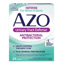 AZO Urinary Tract Defense Antibacterial Plus Urinary Pain Relief Tablets