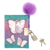 Claire's Club Rainbow Butterfly Lock Diary, thumbnail image 1 of 1