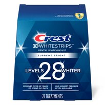 Crest 3D White Luxe Whitestrips Supreme FlexFit Teeth Whitening Kit, 42CT