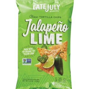 Late July Clasico Tortilla Chips, Jalapeño Lime, 5.5 OZ
