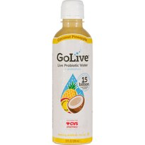 GoLive Live Probiotic Water with Prebiotics, Coconut Pineapple 12 OZ