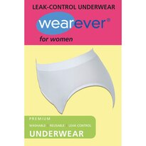 Wearever Women's Light Absorbency Seamless Reusable Incontinence Panty 