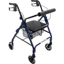 Roscoe Medical Wheel Rollator with Padded Seat 6 in.