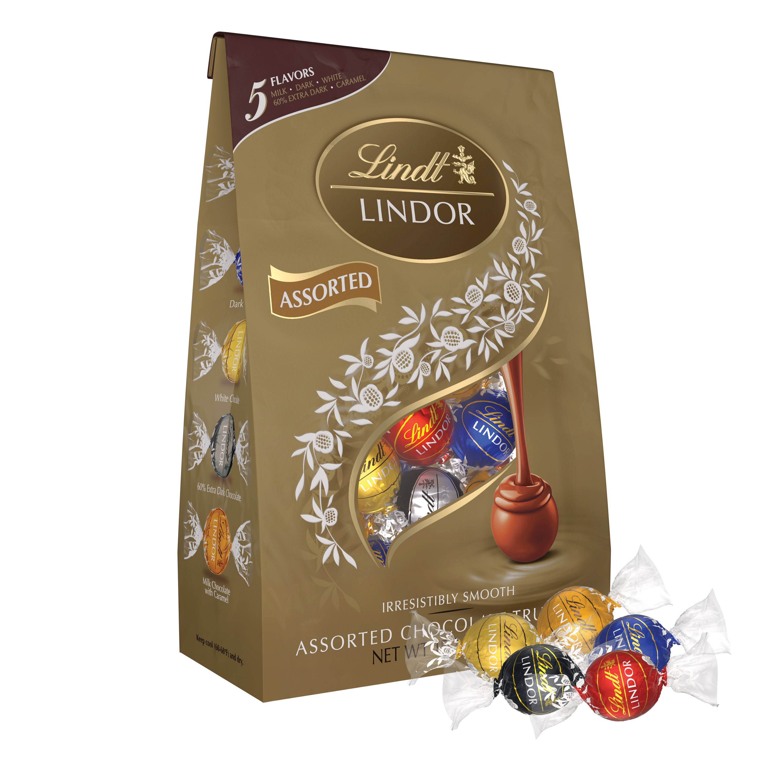 Lindt Lindor Assorted Chocolate Truffles, 15.2 OZ