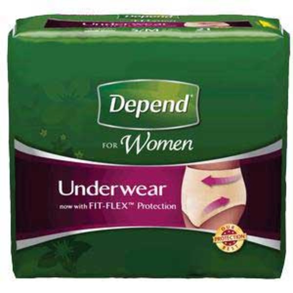 Depend Super Absorbency Underwear for Women, Large