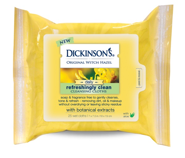 Dickinson's Original Witch Hazel Refreshingly Clean Daily Cleansing Cloths, 25CT