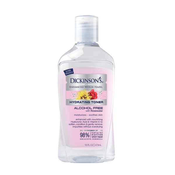 Dickinson's Enhanced Witch Hazel Alcohol Free Hydrating Toner, 16 OZ