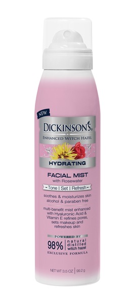 Dickinson's Witch Hazel Skincare Hydrating Facial Mist with Rosewater, 4.7 OZ