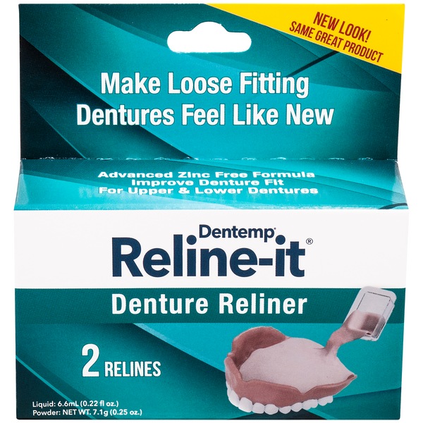 Reline-it Zinc Free Custom Fit Denture Reliner, 2 CT