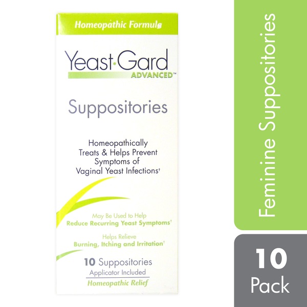 YeastGard Advanced Homeopathic Vaginal Yeast Infection Suppositories - 10 count Box