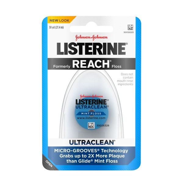Listerine Ultraclean Dental Floss, Oral Care, Mint, 30 Yards