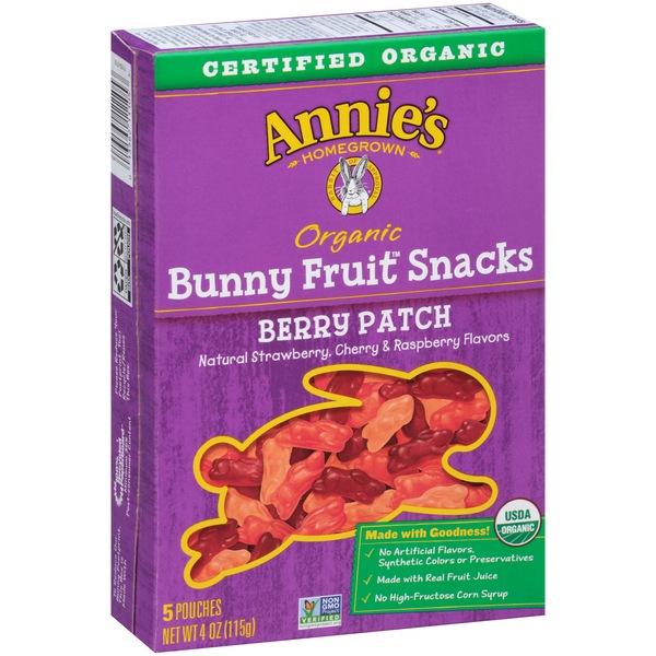 Annie's Organic Bunny Fruit Snacks, Berry Patch