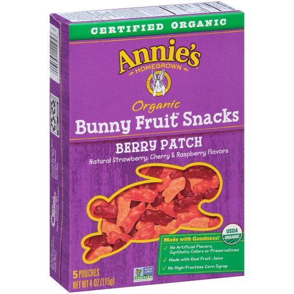 Annie's Organic Bunny Fruit Snacks, Berry Patch