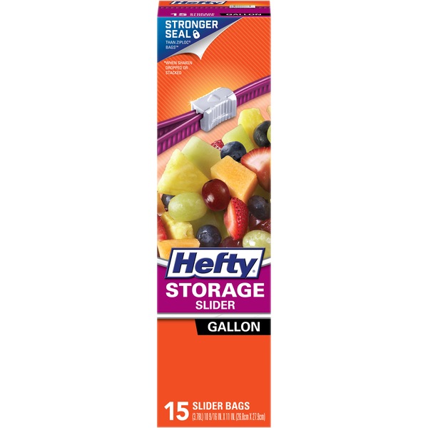 Hefty Storage Slider Bags Gallon Size
