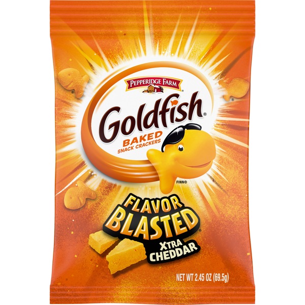 Pepperidge Farm Goldfish Baked Snack Crackers Xtra Cheddar, 2.45 OZ