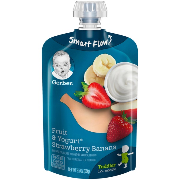 GERBER GRADS FRUIT YOG STRW BAN