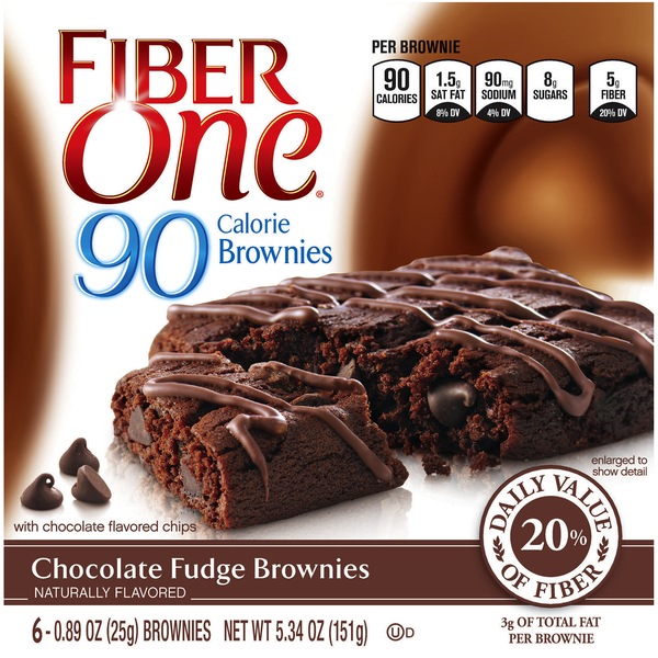 Fiber One 90 Calorie Chocolate Fudge Brownies