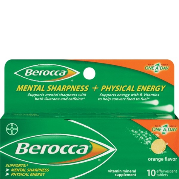 Berocca Orange Caffeine Free Effervescent Tablets