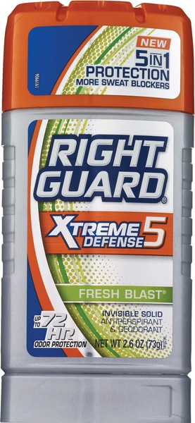 Right Guard Total Defense 5 Power Stripe Antiperspirant & Deodorant Invisible Solid Fresh Blast