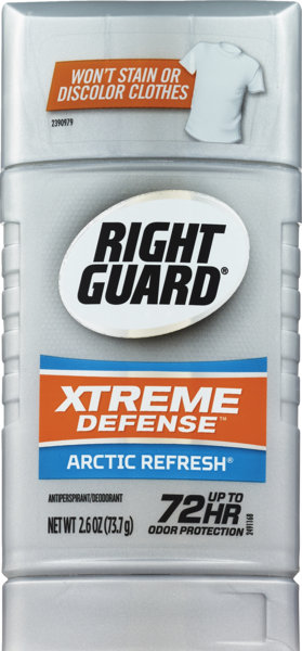 Right Guard Total Defense 5 Power Stripe Antiperspirant & Deodorant Invisible Solid Arctic Refresh