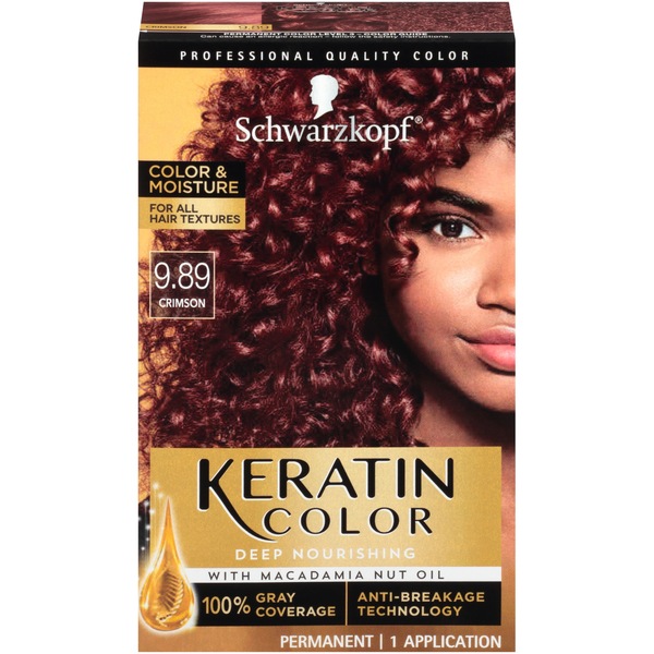 Schwarzkopf Keratin Color, Color & Moisture Permanent Hair Color Cream, 12 OZ