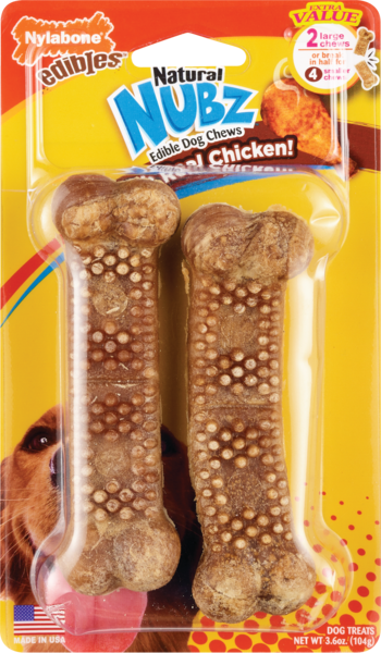 Nylabone Natural Nubz Edible Dog Chews with Real Chicken