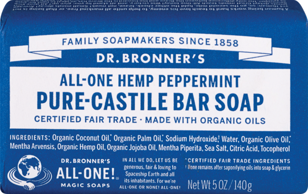 Dr. Bronner's Magic Soaps Peppermint Pure-Castile Bar Soap