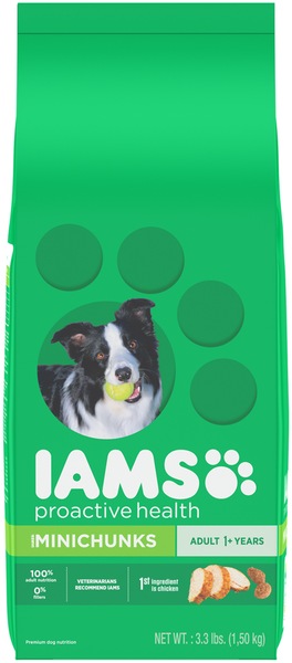 IAMS Proactive Health Adult MiniChunks Dry Dog Food, 3.3 Lbs