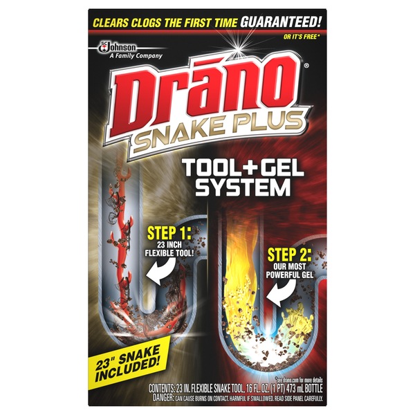 Drano Snake Plus Tool + Gel System