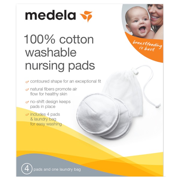 Medela 100% Cotton Washable Bra Pads