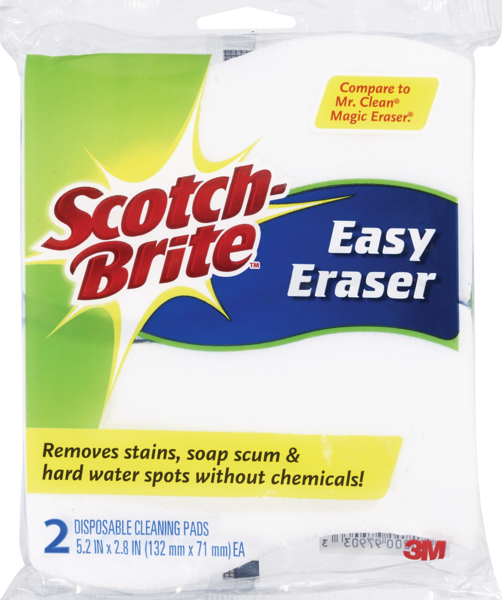 Scotch-Brite Easy Eraser, 2 Disposable Cleaning Pads