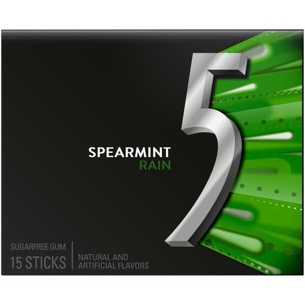 Wrigley's 5 Sugarfree Chewing Gum Spearmint Rain