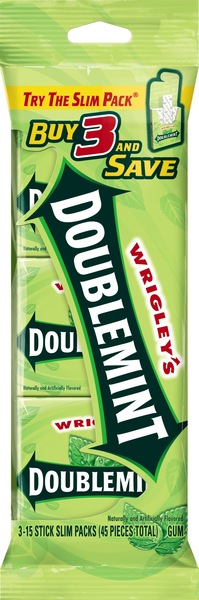 WRIGLEY'S DOUBLEMINT GUM 3PK