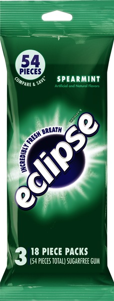 Eclipse Sugarfree Gum, 3/Pack