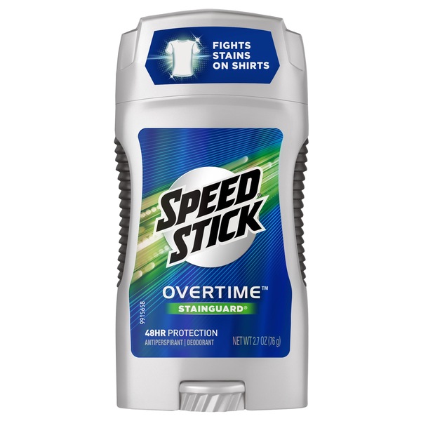 Speed Stick Overtime Stainguard Antiperspirant Deodorant, 2.7 OZ