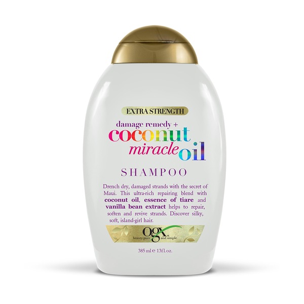 OGX Extra Strength Damage Remedy + Coconut Miracle Oil Shampoo, 13 OZ