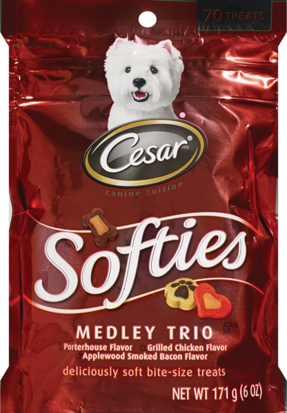 Cesar Softies Medley Trio Deliciously Soft Bite-Size Treats