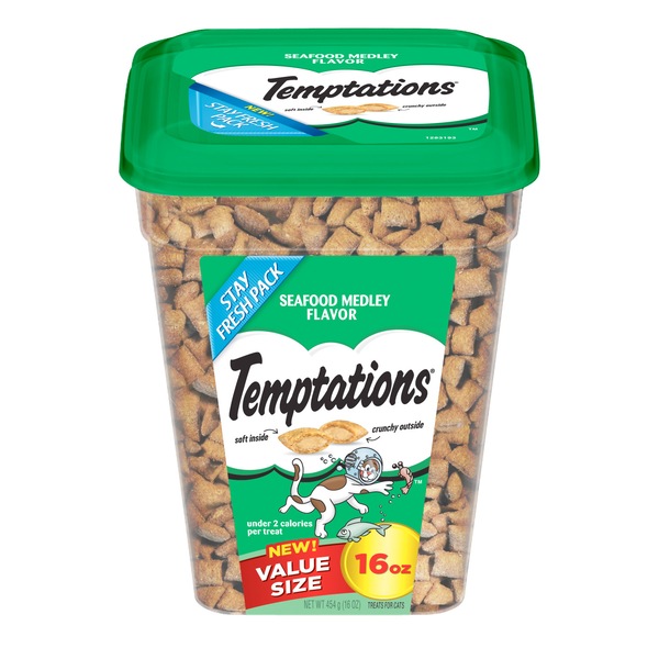 Temptations Classic Treats for Cats Seafood Medley Flavor, 16 OZ