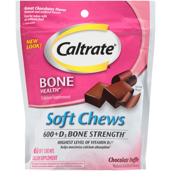 Caltrate Chocolate Soft Chews, 60CT