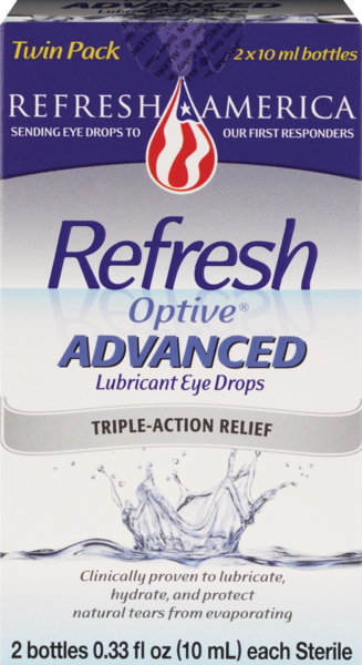 Refresh Optive Advanced Drops Twin Pack .33oz